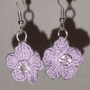 Crochet flower earrings